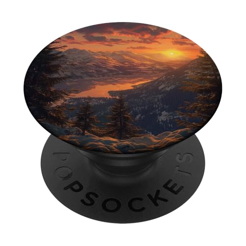 Kiefer Berg Szene Wald Berge Landschaft PopSockets Klebender PopGrip von Mountain Landscapes Forest