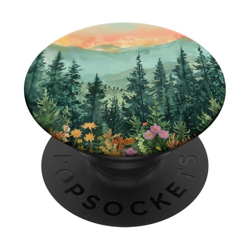 Kiefer Berg Szene Wald Berge Landschaft PopSockets Klebender PopGrip Kiefer Berg Szene Wald Berge Landschaft PopSockets Klebender PopGrip von Mountain Landscapes Forest