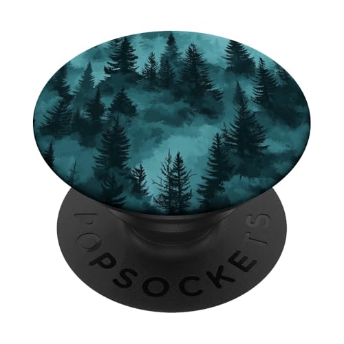 Kiefer Bergszene Blaugrün Wald Muster PopSockets Klebender PopGrip Kiefer Bergszene Blaugrün Wald Muster PopSockets Klebender PopGrip von Mountain Landscapes Forest