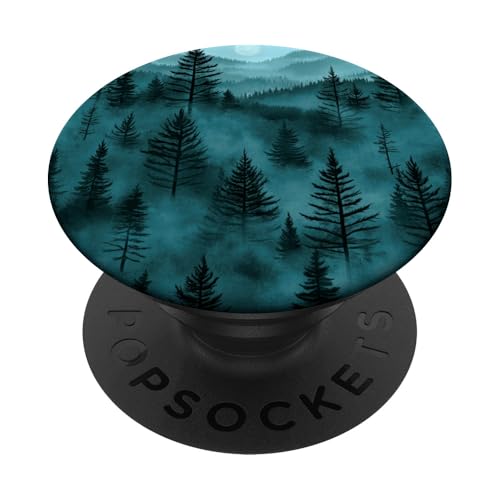 Kiefer Bergszene Blaugrün Wald Muster PopSockets Klebender PopGrip Kiefer Bergszene Blaugrün Wald Muster PopSockets Klebender PopGrip von Mountain Landscapes Forest