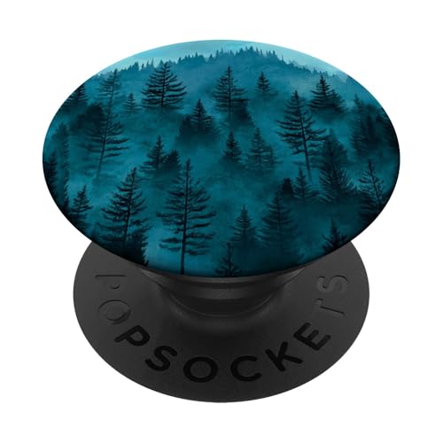 Kiefer Bergszene Blaugrün Wald Muster PopSockets Klebender PopGrip Kiefer Bergszene Blaugrün Wald Muster PopSockets Klebender PopGrip von Mountain Landscapes Forest