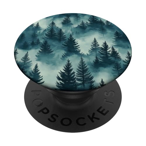 Kiefer Bergszene Blaugrün Wald Muster PopSockets Klebender PopGrip Kiefer Bergszene Blaugrün Wald Muster PopSockets Klebender PopGrip von Mountain Landscapes Forest