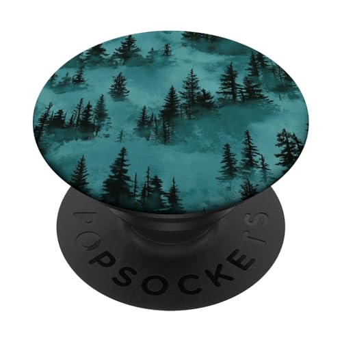 Kiefer Bergszene Blaugrün Wald Muster PopSockets Klebender PopGrip Kiefer Bergszene Blaugrün Wald Muster PopSockets Klebender PopGrip von Mountain Landscapes Forest