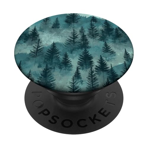 Kiefer Bergszene Blaugrün Wald Muster PopSockets Klebender PopGrip Kiefer Bergszene Blaugrün Wald Muster PopSockets Klebender PopGrip von Mountain Landscapes Forest