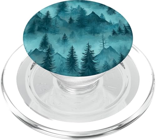 Kiefer Bergszene Blaugrün Wald Muster PopSockets PopGrip für MagSafe Kiefer Bergszene Blaugrün Wald Muster PopSockets PopGrip für MagSafe von Mountain Landscapes Forest