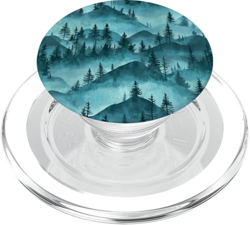 Kiefer Bergszene Blaugrün Wald Muster PopSockets PopGrip für MagSafe Kiefer Bergszene Blaugrün Wald Muster PopSockets PopGrip für MagSafe von Mountain Landscapes Forest