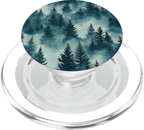 Kiefer Bergszene Blaugrün Wald Muster PopSockets PopGrip für MagSafe Kiefer Bergszene Blaugrün Wald Muster PopSockets PopGrip für MagSafe von Mountain Landscapes Forest