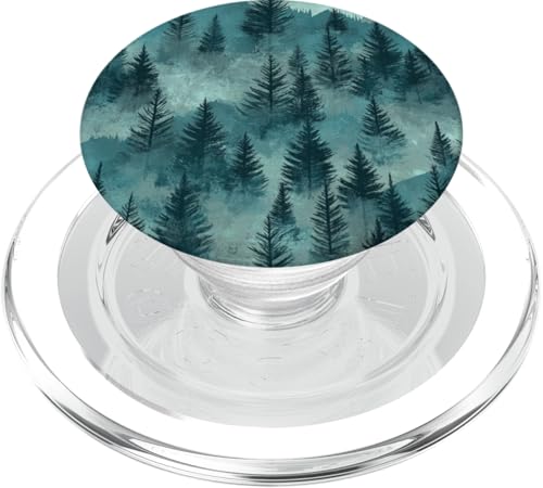 Kiefer Bergszene Blaugrün Wald Muster PopSockets PopGrip für MagSafe Kiefer Bergszene Blaugrün Wald Muster PopSockets PopGrip für MagSafe von Mountain Landscapes Forest