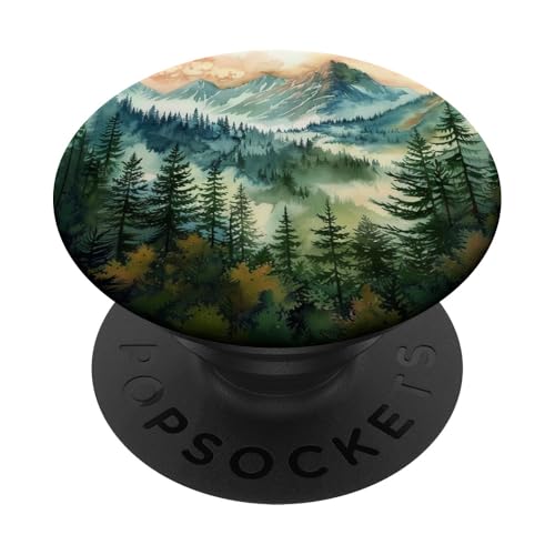 Kiefer Wald Wildnis PopSockets Klebender PopGrip von Mountain Landscapes Forest