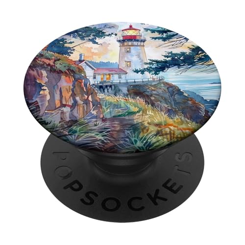 Leuchtturm Meer Ozean Urlaub PopSockets Klebender PopGrip Leuchtturm Meer Ozean Urlaub PopSockets Klebender PopGrip von Mountain Landscapes Forest