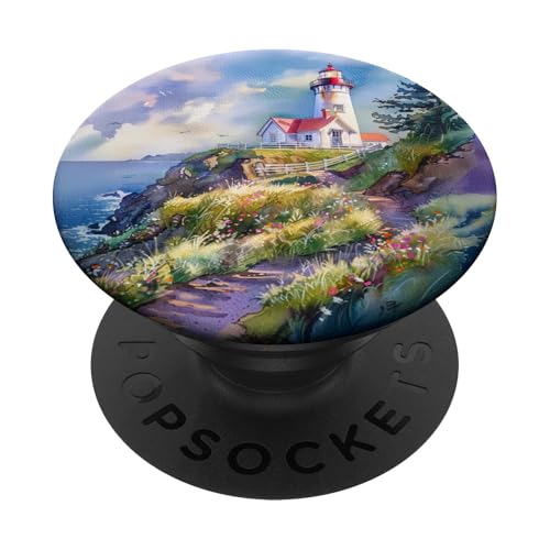 Leuchtturm Meer Ozean Urlaub PopSockets Klebender PopGrip Leuchtturm Meer Ozean Urlaub PopSockets Klebender PopGrip von Mountain Landscapes Forest