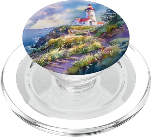 Leuchtturm Meer Ozean Urlaub PopSockets PopGrip für MagSafe von Mountain Landscapes Forest