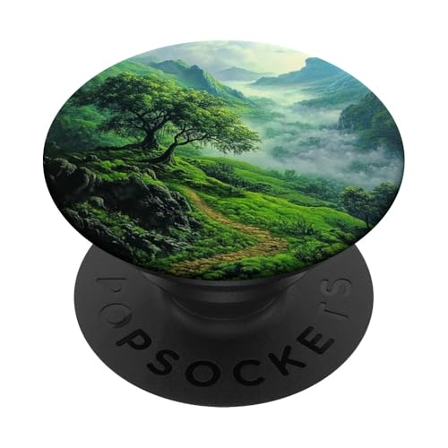 Natur Grün üppige Landschaft Berge PopSockets Klebender PopGrip von Mountain Landscapes Forest