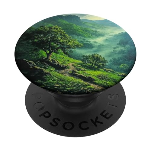 Natur Grün üppige Landschaft Berge PopSockets Klebender PopGrip von Mountain Landscapes Forest