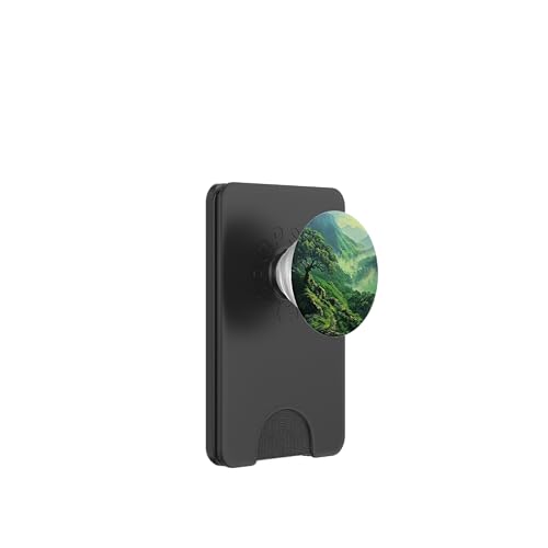 Natur Grün üppige Landschaft Berge PopSockets PopWallet für MagSafe von Mountain Landscapes Forest