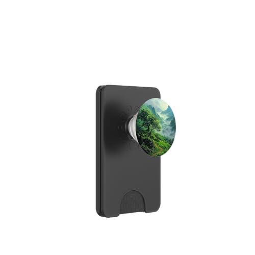 Natur Grün üppige Landschaft Berge PopSockets PopWallet für MagSafe von Mountain Landscapes Forest
