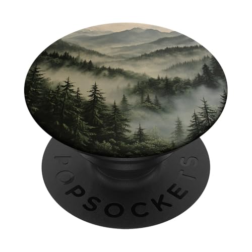 Nebliger Wald Berg PopSockets Klebender PopGrip Nebliger Wald Berg PopSockets Klebender PopGrip von Mountain Landscapes Forest
