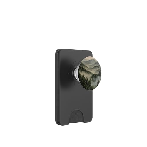 Nebliger Wald Berg PopSockets PopWallet für MagSafe Nebliger Wald Berg PopSockets PopWallet für MagSafe von Mountain Landscapes Forest