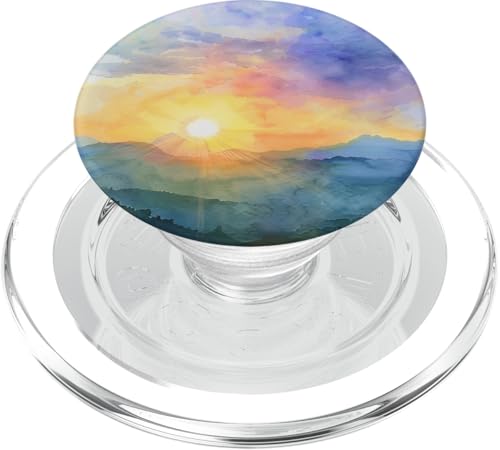 Sonnenuntergang Berge Landschaft Natur Kiefer Wald PopSockets PopGrip für MagSafe von Mountain Landscapes Forest