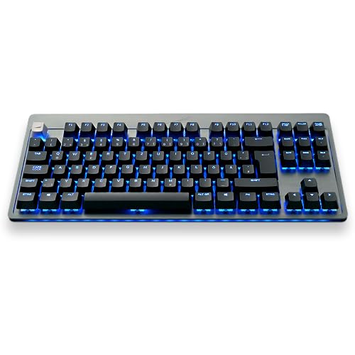Mountain Everest Core RGB Gaming Keyboard mit hot-swappable Cherry MX Red Switches - DE ISO - Gunmetal Gray von Mountain