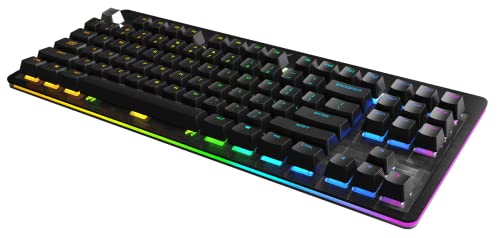 Mountain Everest Core RGB Gaming Keyboard mit hot-swappable Cherry MX Silent Red Switches - US ANSI - Midnight Black von Mountain