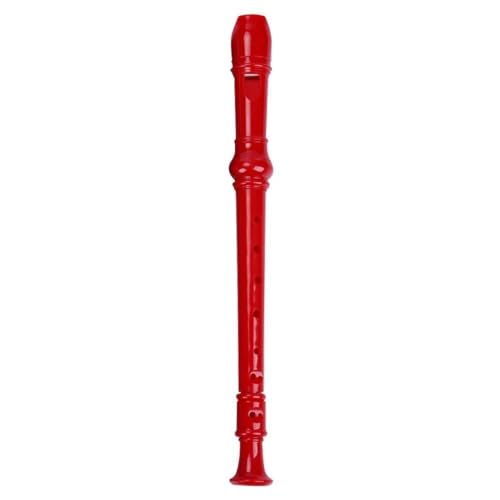 Kunststoff 8-Loch Sopranblockflöte Instrument Klarinette Querflöte (Rot) von Mounteps