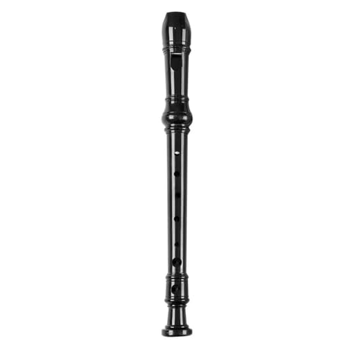 Kunststoff 8-Loch Sopranblockflöte Instrument Klarinette Querflöte (Schwarz) von Mounteps