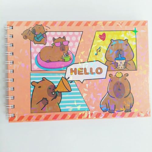 Mounteps Capybara Malbuch, entspannend, lustige Malvorlagen für Erwachsene, Orange von Mounteps