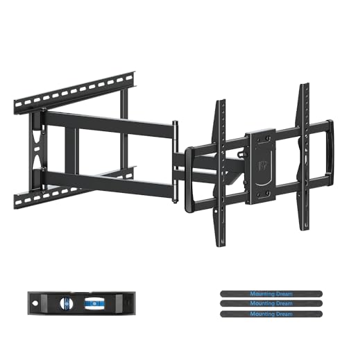 Mounting Dream TV-Wandhalterung mit langem Arm für 37-75 Zoll Fernseher, Eck-TV-Wandhalterung mit 32 Zoll langer Verlängerung, voll bewegliche TV-Halterung, 45.7 cm, 61 cm Nieten MD2285-LA von Mounting Dream