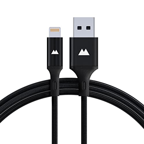 MOUS - USB A auf Lightning Ladekabel - Hochwertiges Nylongeflecht - 1,5m - Schwarz von Mous