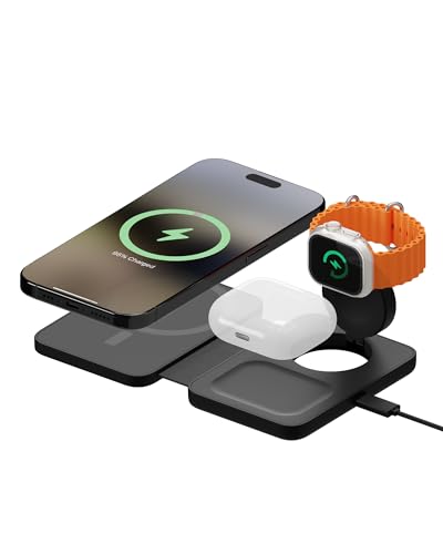 Mous 3 in 1 Ladestation MagSafe Kompatibel - Kabelloses Ladegerät Mehrere Geräte für Apple Watch, iPhone und AirPods Mous 3 in 1 Ladestation MagSafe Kompatibel - Kabelloses Ladegerät Mehrere Geräte für Apple Watch, iPhone und AirPods von Mous