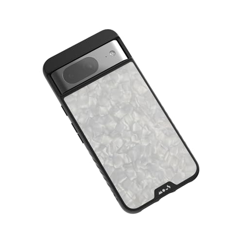 Mous Hülle für Google Pixel 8 MagSafe Kompatibel Case - Limitless 5.0 - Weiße Acetat - Handyhülle Pixel 8 Case - Schutzhuelle von Mous