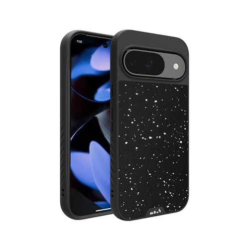 Mous Hülle für Google Pixel 9 MagSafe Kompatibel Case - Limitless 5.0 - Gesprenkelter schwarzer Stoff - Handyhülle Pixel 9 - Schutzhuelle von Mous
