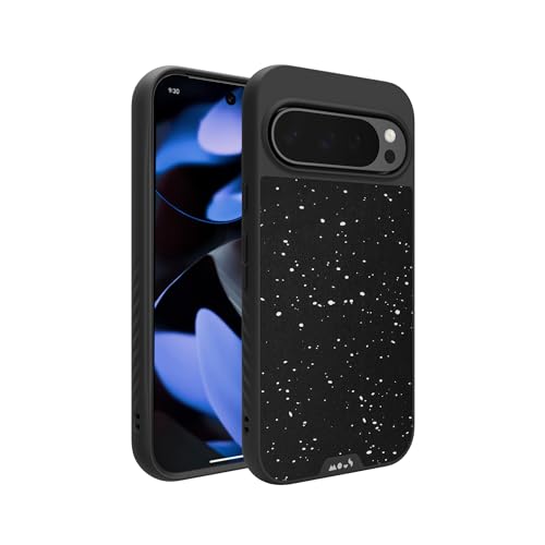 Mous Hülle für Google Pixel 9 Pro MagSafe Kompatibel Case - Limitless 5.0 - Gesprenkelter schwarzer Stoff - Handyhülle Pixel 9 Pro - Schutzhuelle von Mous