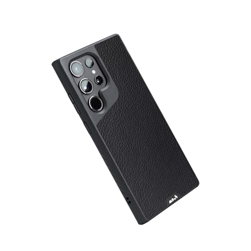 Mous - Hülle für Samsung Galaxy S23 Ultra - Schwarzes Leder - Limitless 5.0 - Handyhülle S23 Ultra MagSafe-Kompatibel Case - Schutzhuelle von Mous