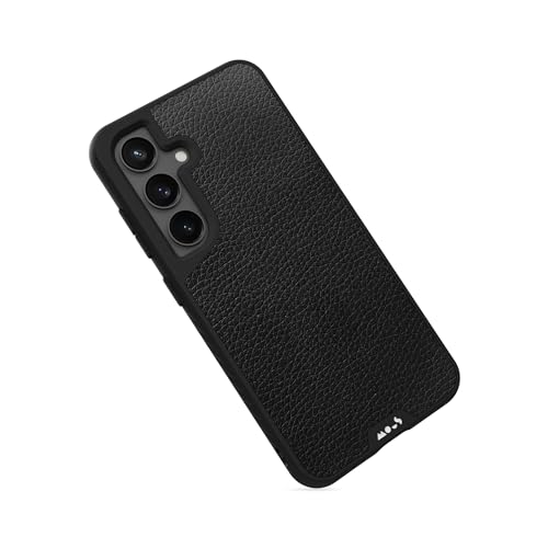 Mous - Hülle für Samsung Galaxy S24 Plus - Schwarzes Leder - Limitless 5.0 - Handyhülle S24 Plus MagSafe-Kompatibel Case - Schutzhuelle von Mous