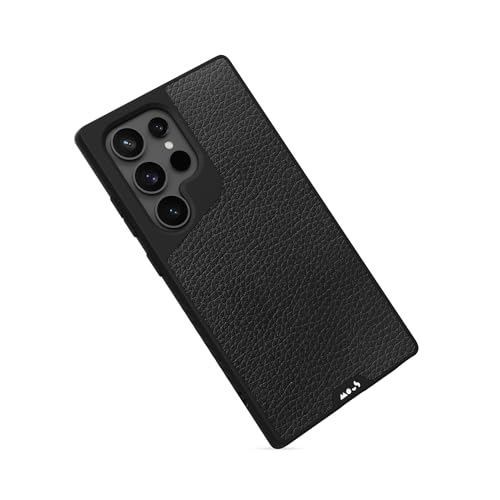 Mous - Hülle für Samsung Galaxy S24 Ultra - Schwarzes Leder - Limitless 5.0 - Handyhülle S24 Ultra MagSafe-Kompatibel Case - Schutzhuelle von Mous