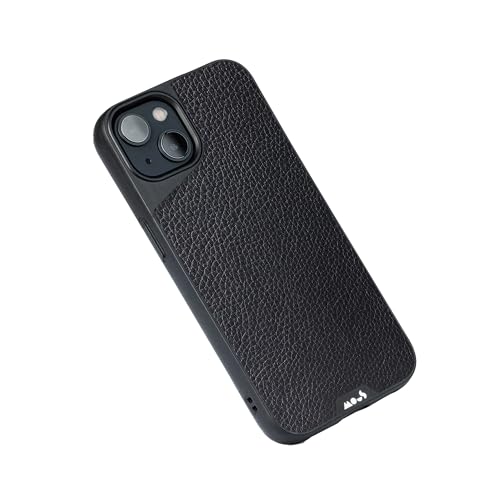 Mous - Hülle für iPhone 13 Mini - Schwarzes Leder - Limitless 4.0 - Handyhülle iPhone 13 Mini MagSafe-Kompatibel Case - Schutzhuelle von Mous