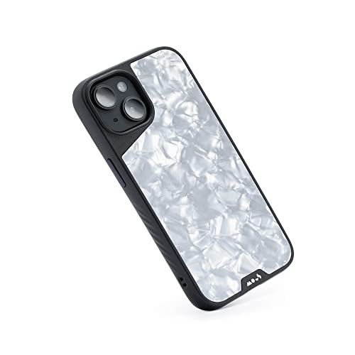 Mous - Hülle für iPhone 14 Plus - Weiße Acetat - Limitless 5.0 - Handyhülle iPhone 14 Plus MagSafe-Kompatibel Case - Schutzhuelle von Mous