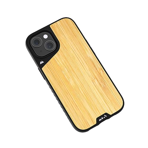 Mous Hülle für iPhone 15 Plus MagSafe Kompatibel Case - Limitless 5.0 - Bambus - Handyhülle iPhone 15 Plus Case - Schutzhuelle von Mous