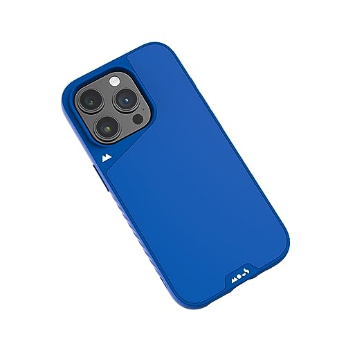 Mous Hülle für iPhone 15 Pro MagSafe Kompatibel Case - Limitless 5.0 - Blauer Stoff - Handyhülle iPhone 15 Pro Case - Schutzhuelle von Mous