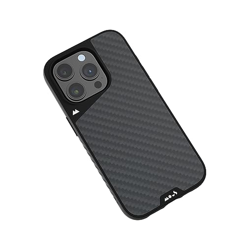 Mous Hülle für iPhone 15 Pro Max MagSafe Kompatibel Case - Limitless 5.0 - Carbonfaser - Handyhülle iPhone 15 Pro Max Case - Schutzhuelle von Mous