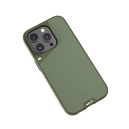 Mous Hülle für iPhone 15 Pro Max MagSafe Kompatibel Case - Limitless 5.0 - Grüner Stoff - Handyhülle iPhone 15 Pro Max Case - Schutzhuelle von Mous