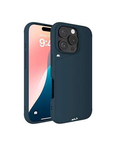 Mous Hülle für iPhone 16 Pro Max MagSafe Kompatibel Case - Limitless 6.0 - Navy Blau - Stoßfeste Handyhülle von Mous