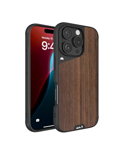 Mous Hülle für iPhone 16 Pro Max MagSafe Kompatibel Case - Limitless 6.0 - Walnuss - Stoßfeste Handyhülle von Mous