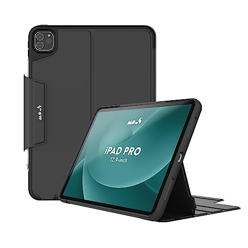 Mous Schutzhülle für iPad Pro 12,9 Zoll 5. Generation (2021) und 6. Generation (2022) - iPad Pro 12,9 Hülle mit Stifthalter und integriertem Ständer von Mous
