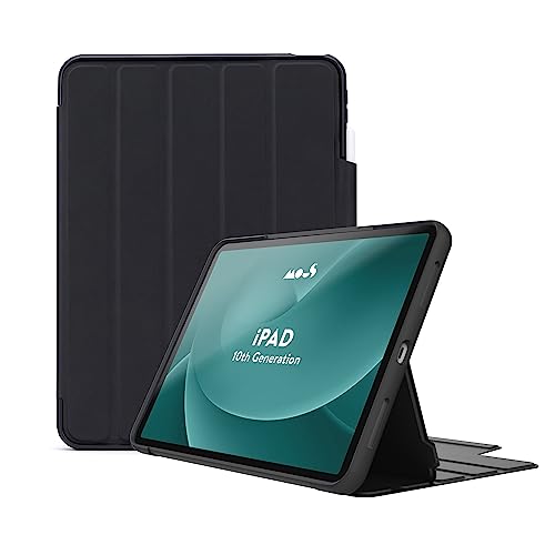 Mous iPad 10th Generation Hülle, Ultra-schützende iPad 2022 Hülle 10 Zoll mit Stifthalter und integriertem Ständer mit Vier Betrachtungswinkeln von Mous
