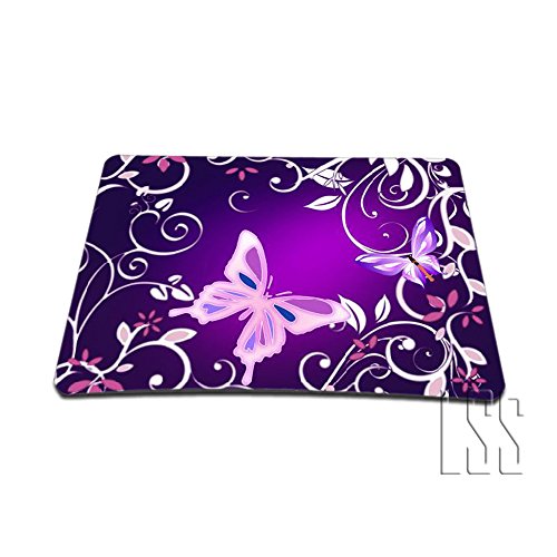 Standard 17,8 x 22,9 cm Maus Pad – Purple Butterfly Floral von Mouse Pad