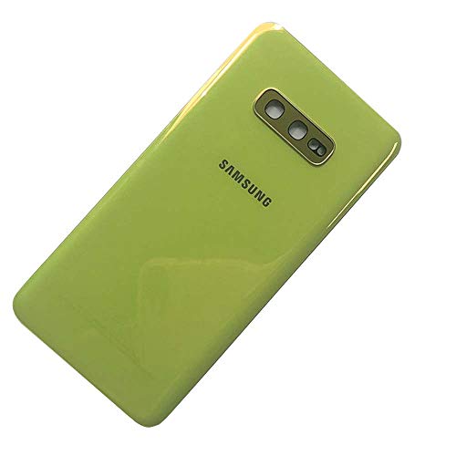 MovTEK Akkudeckel Backcover Rückseite Glas Original Ersatz für Samsung Galaxy S10e G970F Gelb (Canary Yellow) Reparatur Set mit Kleber Kameraglas von MovTEK