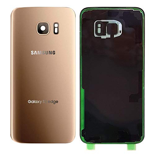 MovTEK Akkufachdeckel Akkudeckel Rückseite Glas für Samsung Galaxy S7 Edge G935 Serie Backcover Batterieabdeckung Reparatur-Set Gold von MovTEK